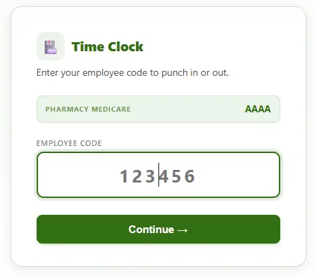 RxShift scheduling app screenshot