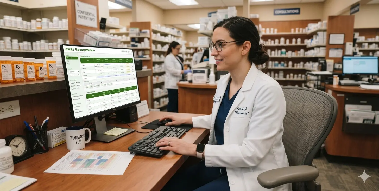 RxShift pharmacy scheduling screen